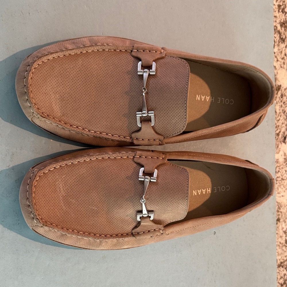 Cole Haan Men's Tan Slip-On Loafers
